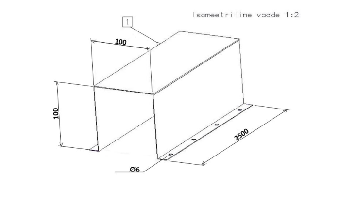 LKK1010 KAABLIKATE 100x100x2500 METALLIST KANDILINE