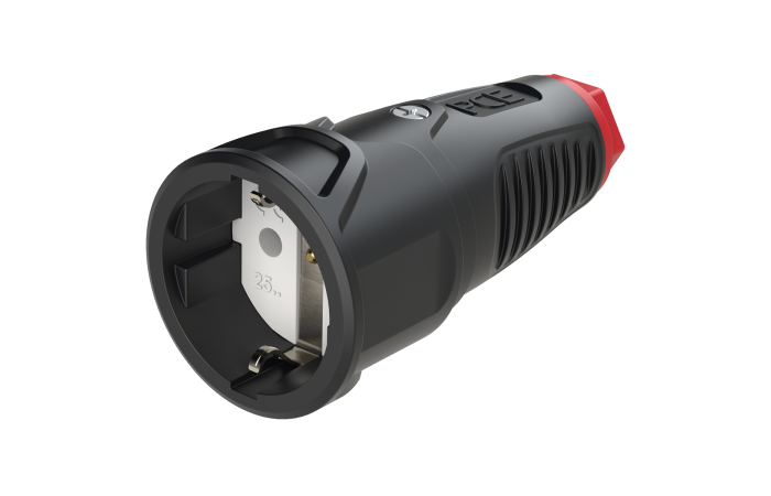 2510-SR JÄTKU PISTIKUPESA 16A IP20 MUST 250V PCE