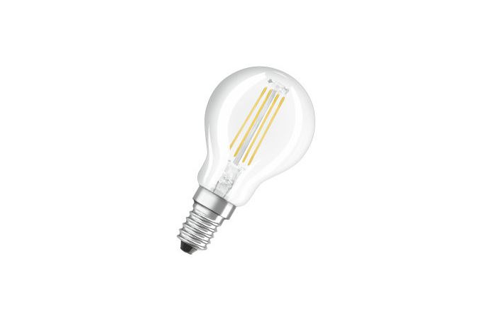 LED VALUE CL P40 FIL 4W/827 470LM NON-DIM E14 LED LAMP + WEE