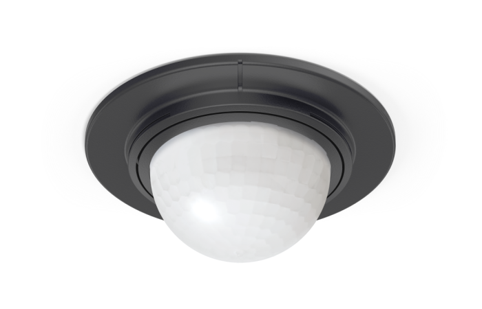 IS 360-1 DE 360DEG COM1 MAX64W LED D4/8M H2.5-4M 2-2000LX SÜVIS.P MUST IP54 PIR LIIKUMISANDUR
