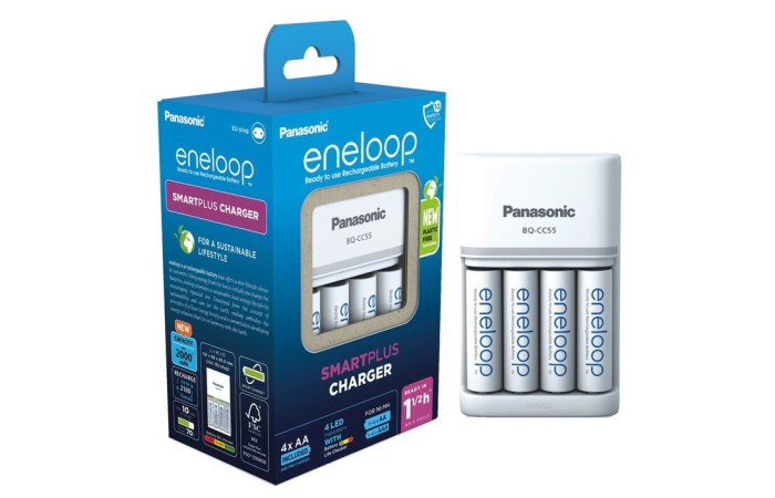 PANASONIC ENELOOP BQ-CC55E KIIRLAADIJA +AKU 4XAA