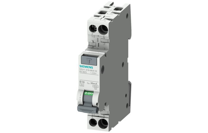 5SV1316-7KK16 RIKKEVOOLUKAITSE+KAITSELÜLITI COMPACT 1P+N 6KA TYPE A 30MA C16A