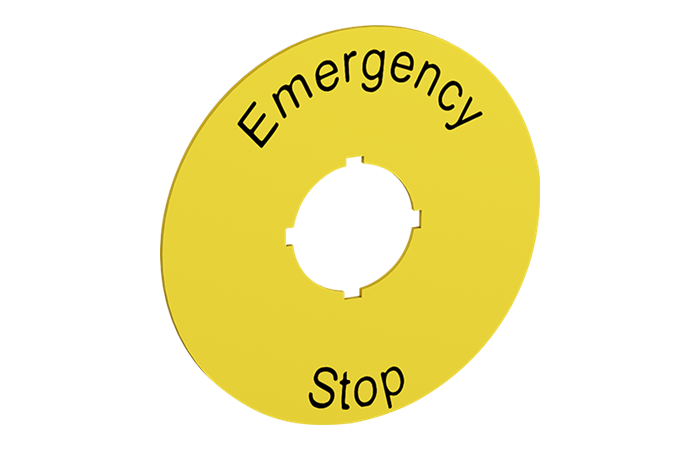KTC15-1005 SILT "EMERGENCY STOP" PLASTIK
