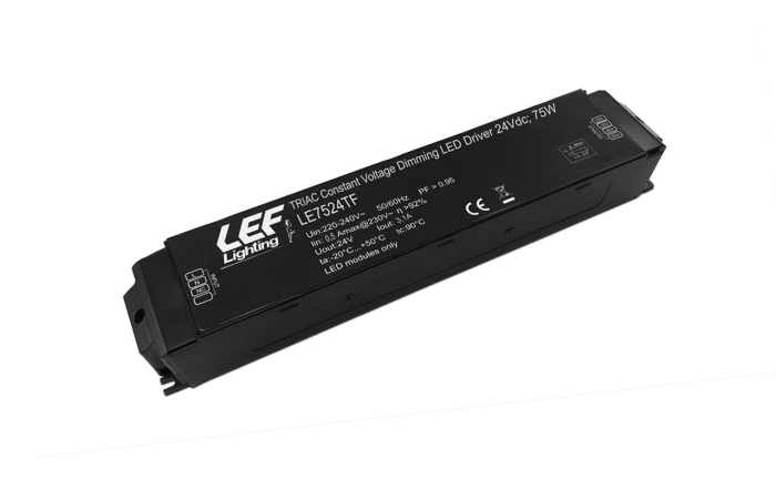 LEF 24VDC 75W IP20 DIM TRIAC/IGBT CV LED RIBA DRAIVER