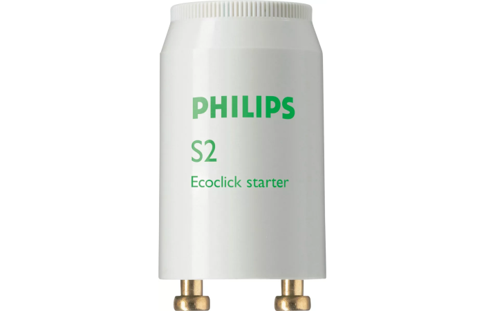2x PHILIPS S10 Starter für Leuchtstoffröhren 4-65w EcoClick 14w 18w 36w 58w  8711500697691