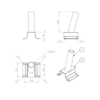 VVS30 300MM SEINAKINNITI VÄLISVALGUSTILE D60 TSINK