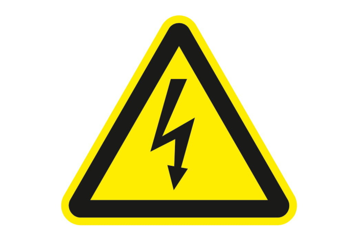 HOIATUSMÄRK ''KÕRGEPINGE'' 100x100 METALL (KOLMNURK)