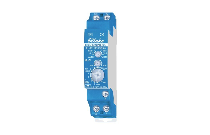 EUD12NPN-UC 12.230V 400W R L C LED UNIVERSAALNE DIN LIISTULE DIMMER