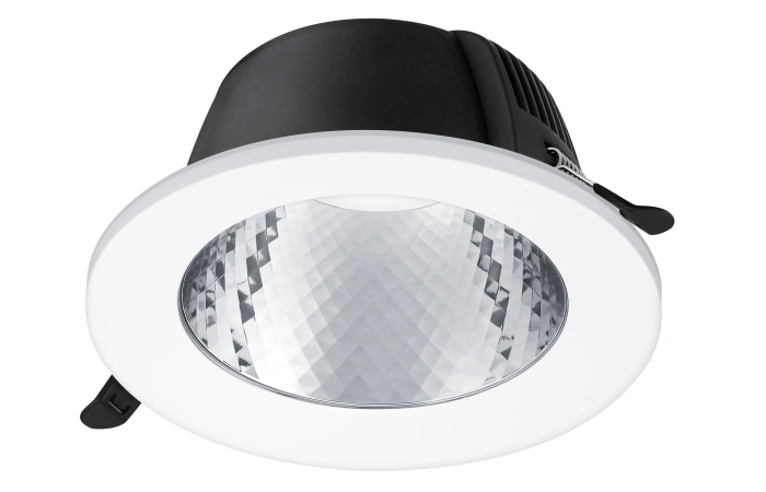 DN070B LED12/830 12W 1200LM 60DEG UGR19 D170/150 H82 RD IP54 VALGE DOWNLIGHT
