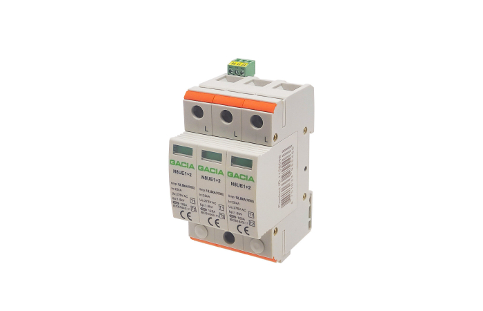 N8UE-1+2 G12.5 LIIGPINGEPIIRIK 275V 3P R B+C HÄIREKONTAKTIGA 1NO