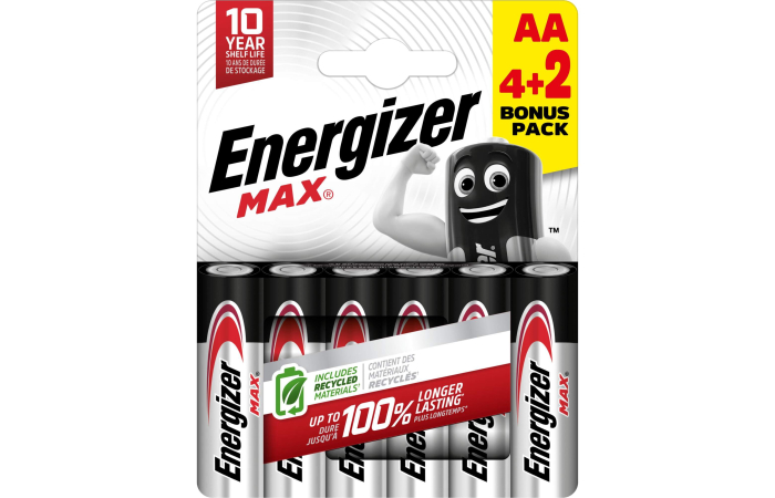 ENERGIZER MAX PATAREI LR6 AA 6TK/PKK