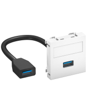6104922 MTG-U3A F RW1. USB 3.0 A PESA. KAABLIGA. PESA-PESA. 45x45mm. POLAARVALGE. RAL 9010