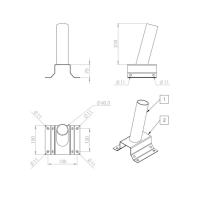 VVS30 300MM SEINAKINNITI VÄLISVALGUSTILE TSINK