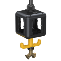 VH-4L LG  VARUSTUSSEADE IP20. ÕHK. KÄEPIDEMEGA. TÜHI 140X140X1100. PA. GRAFIITMUST. 9011