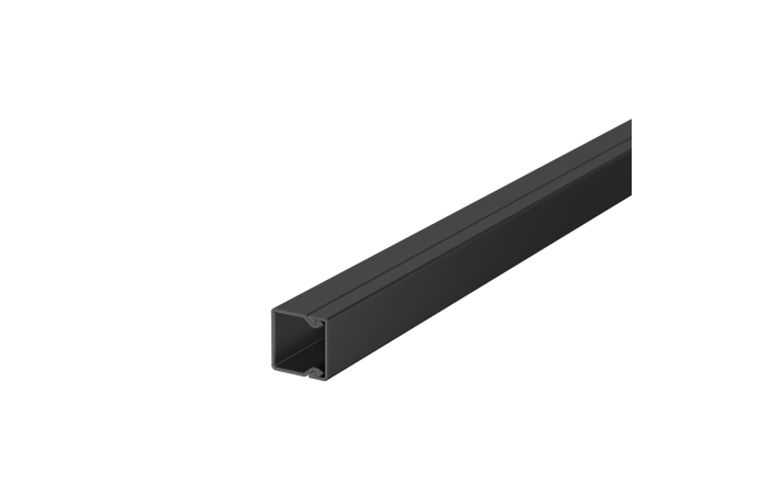 WDK15015SW SEINA- JA LAEKARBIK PÕHJAPERFORATSIOONIGA 15X15X2000 PVC SÜGAVMUST RAL 9005