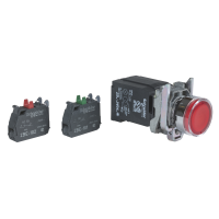 XB4BW3445 SURUNUPP PUNANE SÜVIS VALGUSTATUD Ø22 TAGASTUV 1NO+1NC 220...240V