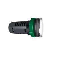 XB5EVB1 SIGNAALLAMP MONOLIIT PLAST VALGE Ø22 LED LÄÄTS 24V AC/DC