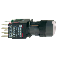XB6AF1B5B SURUNUPP VALGE SÜVIS VALGUSTATUD Ø16 VABASTUS 1NO+1NC 12...24V