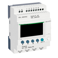 SR2A101FU ZELIO LOGIC PROGRAMMEERITAV RELEE 10 I O 100..240V AC KELLATA DISPLEI