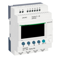 SR3B101B ZELIO LOGIC PROGRAMMEERITAV RELEE 10 I O 24V AC KELL DISPLEI