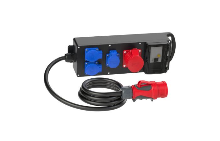 9441051 TÖÖMAAKILP. 16A x1. SCHUKO x3 + 16A PISTIK+2M KAABEL