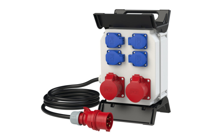 9014010 TÖÖMAAKILP. 16A x2. SCHUKO x4 + 2M KAABEL. KAASASKAN