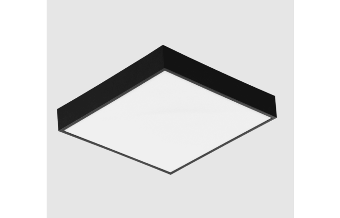 SQ 300 LED VD LENS 13W/830 1300LM IP54 OPAAL 300x300 MUST KANDILINE PINNAPEALNE VALGUSTI