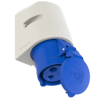 123-6  PINNAPEALNE PISTIKUPESA 32A. 2P+E IP44 250V PCE