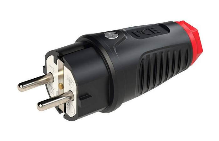 0511-SR JÄTKUPISTIK 16A 250V IP54 MUST/PUNANE PCE