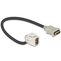 HDMI F/F KEYSTONE MOODUL KAABLIGA 110° NURGAGA VALGE