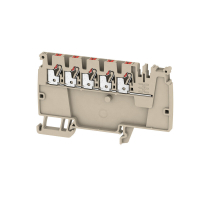 AAP12 2.5 LI RD DC PINGE JAOTUSKLEMM + POT 5 VÄLJUNDIT BEEŽ PUSH IN A-SEERIA