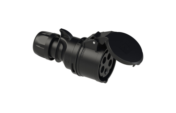 215-6X JÄTKUPESA 16A 5P 6H IP44 SHARK (MUST)