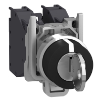 XB4BG03 PÖÖRDLÜLITI MUST Ø 22 3POS +/- 45° TAGASTUV 2 NO ATEX