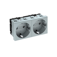 STD-D0 AL2 PISTIKUPES 2-NE KAITSEKONTAKTIGA 250V 10/16 PC ALUMIINIUM LAKITUD