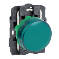 XB5AVB3 SIGNAALLAMP PLAST ROHELINE Ø22 LED LÄÄTS 24V AC/DC