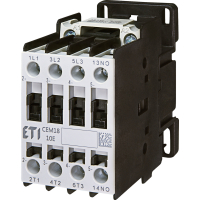 CEM18.10-230V-50/60Hz  KONTAKTOR AC3 7.5kW 18A 4NO 230VAC ETI