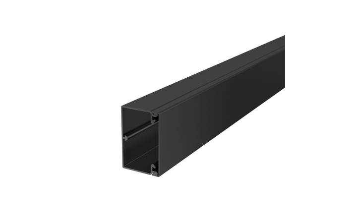 WDK40060SW SEINA- JA LAEKARBIK PÕHJAPERFORATSIOONIGA 60X40X2000 PVC SÜGAVMUST RAL 9005