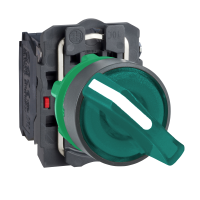 XB5AK123B5 PÖÖRDLÜLITI VALGUSTATUD PLAST ROHELINE Ø22 2POS FIKSEERUV 24V AC/DC 1 NO + 1 NC