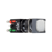 XB6CW1B5B SURUNUPP VALGE KANDILINE SÜVIS VALGUSTATUD Ø16 TAGASTUV 1NO+1NC 12...24V