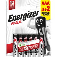 ENERGIZER MAX PATAREI LR03 AAA 6TK/PKK