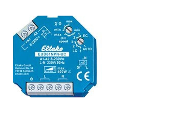 ELTAKO EUD61NPN-UC LED 100W 0-400W 230V 18MM SÜVIS. DIMMER SEADMETOOSI