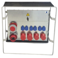 TMK63 TÖÖMAAKILP 63A TRANSIITVÄLJUNDIGA RAAMIL 2x5P32A+2x5P16A+6x16A SCHUKO