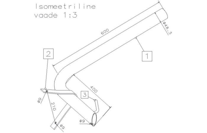 VVKP L-600 5 KRAADI 48.3MM KONSOOL PUITPOSTILE
