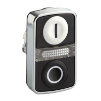 ZB4BW7A1721 Harmony XB4 SURUNUPP DUUBEL METALL Ø22 VALGE I/SIGNAALLAMP/MUST O