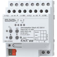 JUNG 2502 REG HE RULOO MEH., 2P AC 110-230V 1P DC 12-48 V