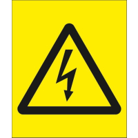HOIATUSMÄRK "KÕRGEPINGE" 50X60 MM METALL