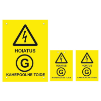 HOIATUSMÄRK . ''KAHEPOOLNE TOIDE'' KOMPLEKT - 3 SILTI