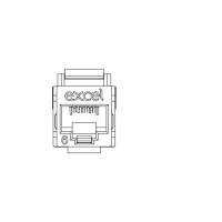 100-011 RJ45 UTP PESAMOODUL CAT6 VALGE EXCEL