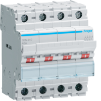 SBN440 MOODULLÜLITI  4P. 40A. 230VAC. 4 MOD. (16/10MM2)