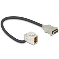 HDMI F/F  KEYSTONE MOODUL KAABLIGA 110° NURGAGA VALGE